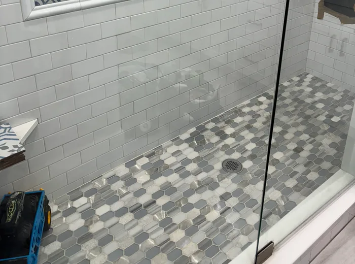 Detailed hard floor after specialized cleaning